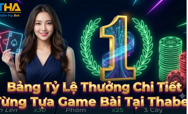 Bảng Tỷ Lệ Thưởng Chi Tiết Từng Tựa Game Bài Tại Thabet77.asia
